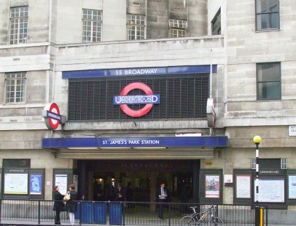 St James Park Tube Station, London